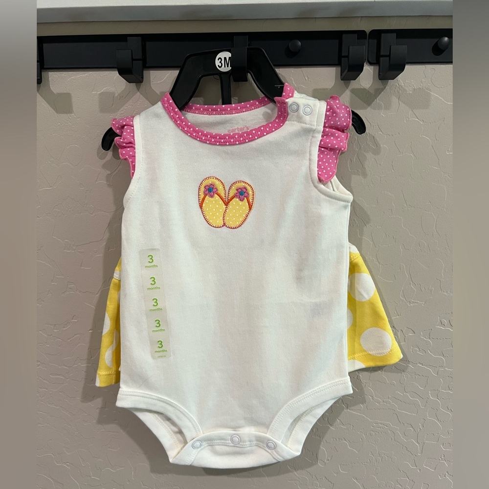 Carter’s Onesie Skirt 2-Piece Set, Baby girl, Size 3mo